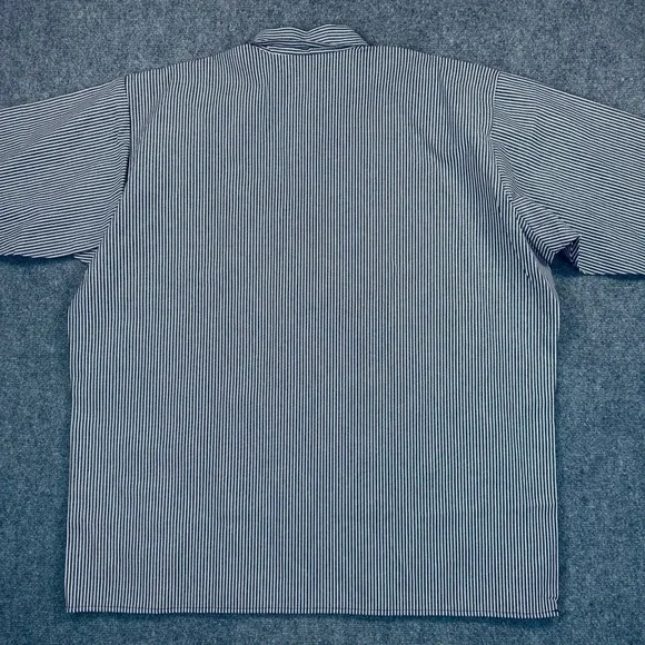 Ben Davis Men's 3XL Black White Hickory Stripe Half Zip Work Shirt Made in USA - Picture 3 of 10